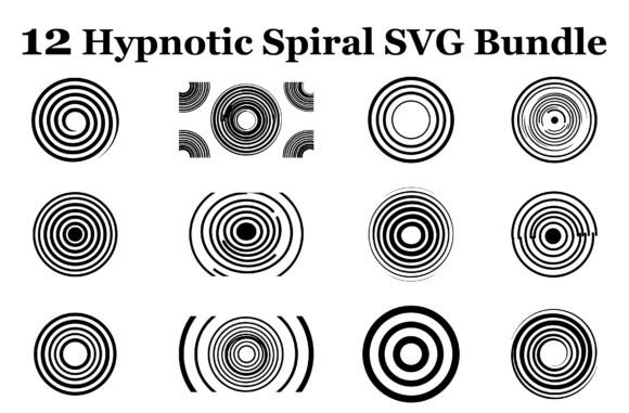 12 Hypnotic Spiral SVG Bundle: Elevating Design with Versatile Vector Art