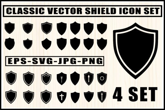 Decorative Shield Silhouette Bundle for Bold Design Projects