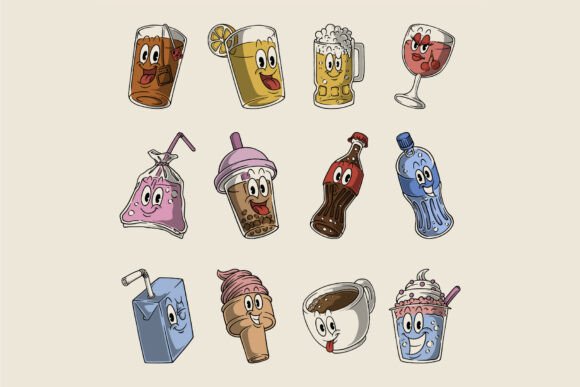 Funny Beverages Mascot Bundle