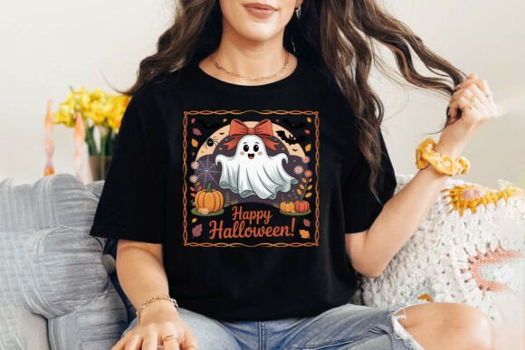 Happy Halloween Ghost Pumpkin Shirt: A Playful Celebration of Spooky Season Style