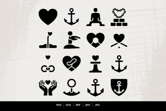 Hope and Strength Icons Set: Design Tools for Meaningful Visuals