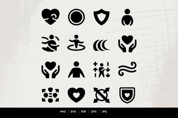 Human Care & Safety Icons Set: Design Elements for Impactful Communication