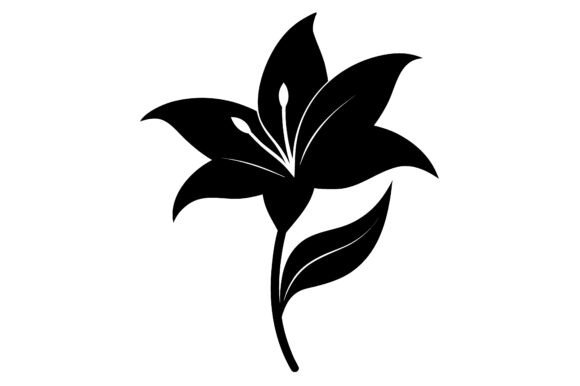 Lily Clip Art Black Silhouette Line Art: A Comprehensive Design Resource