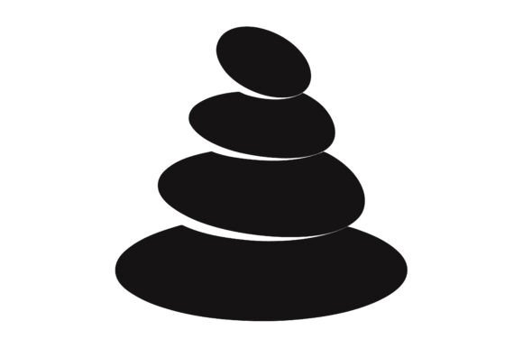Pebble Stack Clip Art Black: A Minimalist Silhouette Design Solution for Modern Creatives